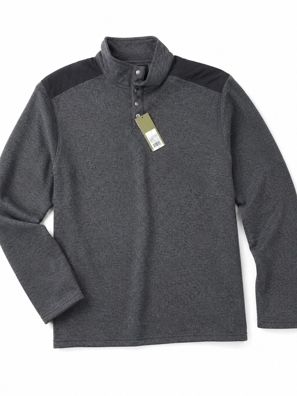 NWT Goodfellow & Co men’s pullover in charcoal gray with contrasting black